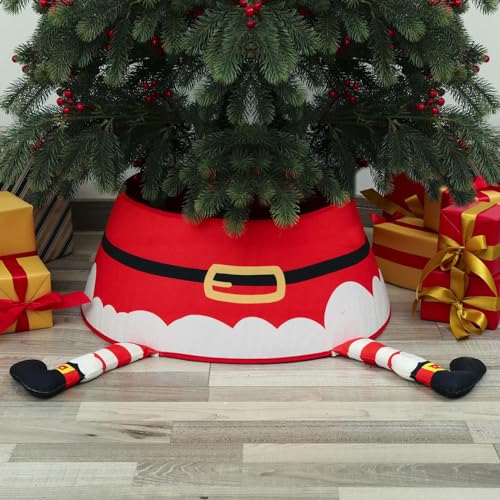 hgerGWW Kragen, Rock, Korb, Christbaumständer Verkleidung, Abdeckung für Weihnachtsbaumständer Tannenbaumständer, Weihnachtsdekoration (Weihnachtsmann)