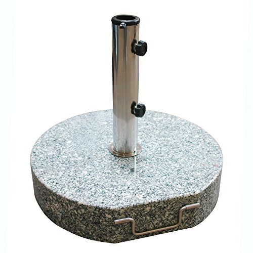 DEMA Sonnenschirmständer 40 kg – Rund, Granit, 45 cm, stabiler Schirmständer in Grau für Garten, Terrasse & Balkon