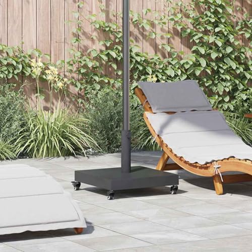 Gecheer Sonnenschirmständer Dunkelgrau 45 x 45 x 31,5 cm, Schirmständer Schirmhalter Ampelschirmständer für Balkonschirm Terrassenschirm Café-Bistro Sitznische42010009