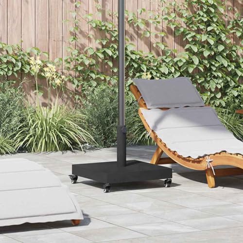 Gecheer Schirmständer für draußen Schwarz 45 x 45 x 32 cm Stahl, Beton, Sonnenschirm ständer für Terrasse Café Poolbereich42010008