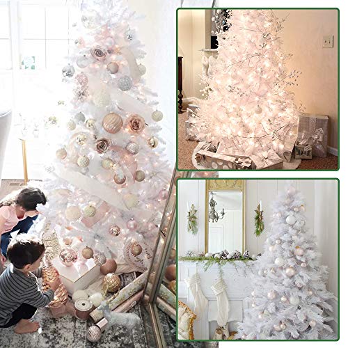 Ikodm 180CM Weihnachtsbaum mit Beleuchtung, Tannenbaum Metallständer, Christbaum Tree PVC Nadeln 650 Spitzen, Weihnachtsbäume für Zuhause (Weiß, Kaltweiß), Weiß mit Beleuchtung Kaltweiß Ikodm 180CM Weihnachtsbaum mit Beleuchtung, Tannenbaum Metallständer, Christbaum Tree PVC Nadeln 650 Spitzen, Weihnachtsbäume für Zuhause (Weiß, Kaltweiß), Weiß mit Beleuchtung Kaltweiß