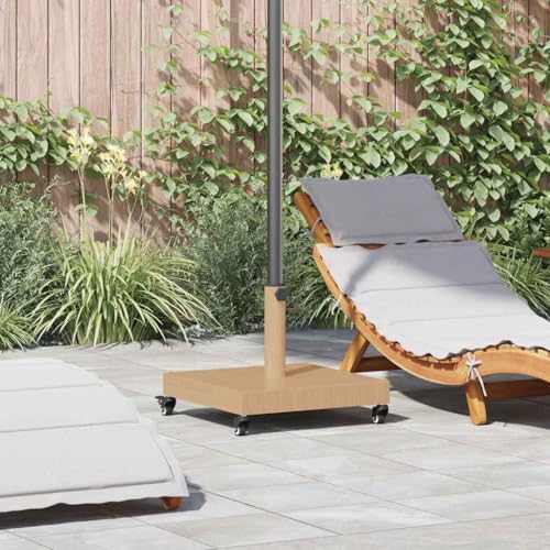 INLIFE Schirmständer für draußen Helles Holz 45 x 45 x 32 cm,Heim & Garten,Rasen & Garten,Garten & Balkon,Zubehör für Sonnenschirme & Sonnenschutze,Sonnenschir mständer,Braun,28 KG,42010007
