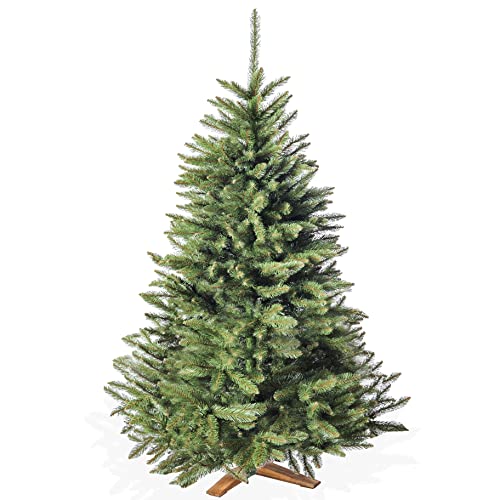 Künstlicher Weihnachtsbaum in Premium Qualität mit FSC-zertifiziertem Holzständer (Brandneu) – Naturgetreu und mit dicht bestückten Zweigen – Künstliche Weihnachtsbäume 180cm oder 220cm