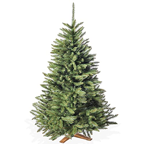 Künstlicher Weihnachtsbaum in Premium Qualität mit FSC-zertifiziertem Holzständer – Naturgetreu und mit dicht bestückten Zweigen – Künstliche Weihnachtsbäume 180cm oder 220cm