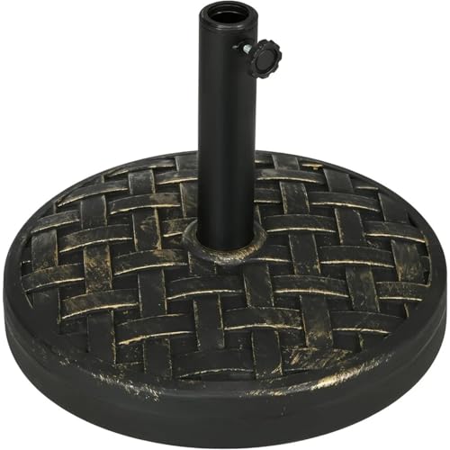 LDLAXM SonnenschirmstäNder 18-Zoll-Terrassenschirmst änder, 40 lbs. Hochleistungs-Schirmstän der aus Beton mit Metallschirmhalter for 1,5 Zoll Für Balkon?Terrasse
