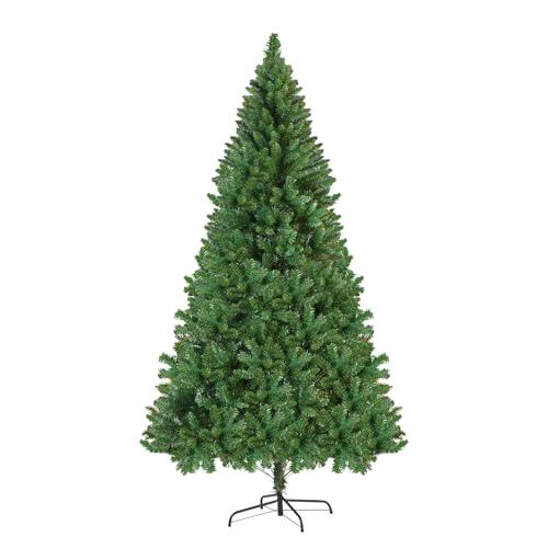 Künstlicher Weihnachtsbaum, Bleistiftbaum mit dicken Zweigspitzen, Winter-Party-Dekoration mit Eisensockel, einfach zu montieren, 180 cm