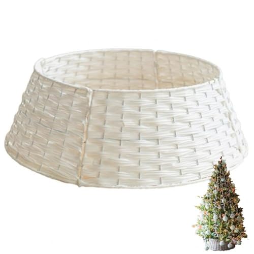 Lpitoy Weihnachtsbaum-Kragen-, Rattan-weiden-Weihnachtsb aum-Kragen-Korb-Ring-Basi s-ständer-Abdeckung Für Weihnachtsdekoration