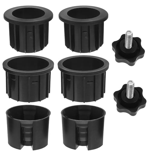 Housoutil Garten Sonnenschirmständer Satz mit Abdeckung Universeller Sonnenschirmanker aus Kunststoff und Metall Schraubbefestigung für Terrasse und Strand