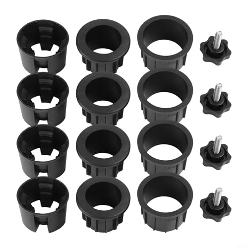 Zilimontt Sonnenschirmständer für den Außenbereich, Ersatzösen, Zubehör mit HDPE-Kunststoff und Edelstahlschrauben für Garten, Terrasse und Pool, 38 mm und 16 Stück