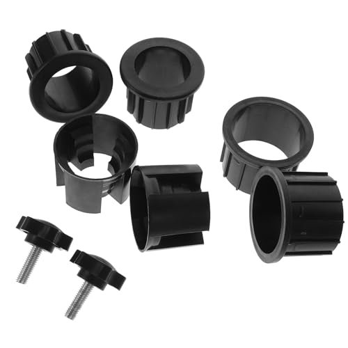 Abaodam Sonnenschirmständer Kappe Satz aus Kunststoff und Metall mit Schraubbefestigung Universell Kompatibel für Garten Terrasse und Strand Schirmanker Zubehör für Stabilen