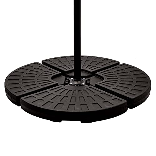 Mondeer 4er Set Sonnenschirmständer Sonnenschirmgewichte mit Wasser oder Sand befüllbar für Freischwinger Banana Hängeschirm Kreuzfuß, 50 cm