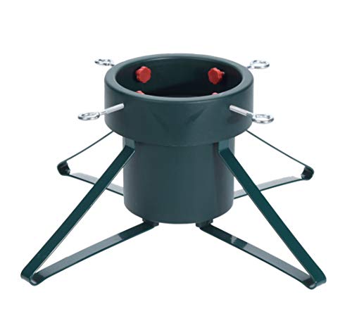 Spetebo Weihnachtsbaumständer aus Metall - klein/grün - für Bäume bis 200 cm Höhe - Christbaumständer Baumständer