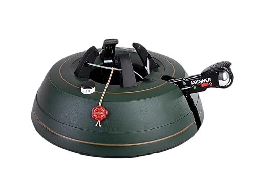 KRINNER® Ultra Grip XL Christbaumständer Weihnachtsbaumständer inkl. Einseiltechnik Fußpedal Sicherungsglocke 4,5 Liter Wassertank für Baumhöhe bis 3,0m Made IN Germany 94245, Grün (Matt)