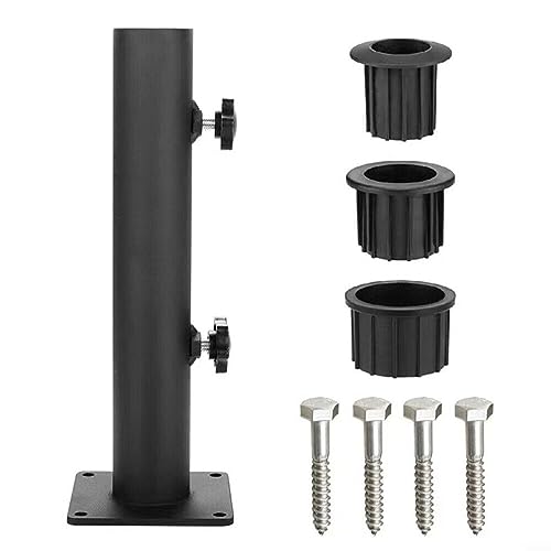 DAZZLEEX Universal Sonnenschirm Standrohr,, rund, Schirmständer, Gewichtständer Terrasse Outdoor, schwarz, Durchmesser 50 cm