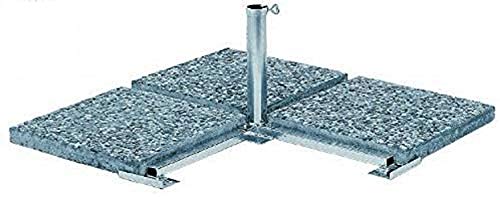 STABIELO - Sonnenschirmständer - aus 4 mm Ø HOCHWERTIGEM DEUTSCHEM Stahl - FÜR SCHIRMSTÖCKE BIS 60 mm Ø - zum Einlegen 50x50er Platten - Made in Baden WÜRTTEMBERG -
