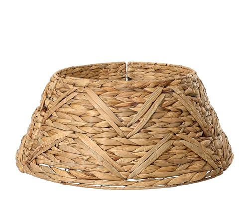 Kaemingk Weihnachtsbaumrock aus Wasserhyazinthe 57x25cm - für Bäume bis 180cm - Abdeckung Weihnachtsbaumständer - Christbaumständer Hülle - Tannenbaum Korb - Weihnachtsbaumkragen - Natur Braun