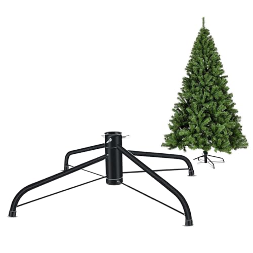 RUIBIFU Weihnachtsbaumständer, Christbaumständer, Weihnachtsbaum Ständer Halter Faltbares Eisen Weihnachtsbaum 1.4 Füße Halterung Halter Basis mit Daumenschraube (41 cm), Weihnachtsbaum Basis