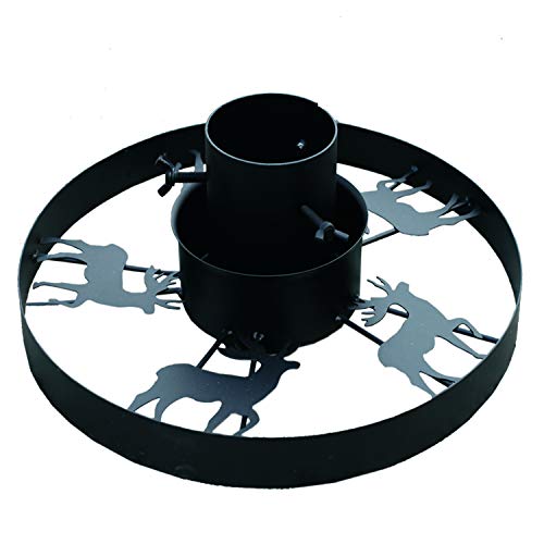 FineHome Metall Tannenbaumständer Weihnachtsbaumständer Ø 40cm Baumständer Christbaumständer Verschiedene Modelle, Model:Elch