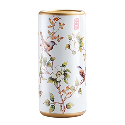 GDBTDL Schirmständer aus Keramik für Diele, Wohnzimmer, bodenstehend, Vintage-Keramik, dekorative Blumenvasen für Flur, Innenbereich, Heimdekoration, Gehstock-Halter