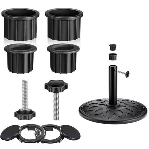 Yerleomit 8 Stück Reduzierringe für Sonnenschirme Schirmständer Adapter Rohr Reduzierringe für Sonnenschirmständer Zubehör Reduzierring für Hinterhof Terrasse Tischdecks