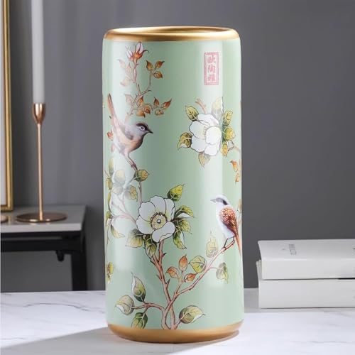 Vintage Keramik Schirmständer - Dekorativer Eingangshalter, stilvolles Schirmgestell für den Innenbereich, schicke Ornamente für Heimdekoration, funktionales und elegantes Design