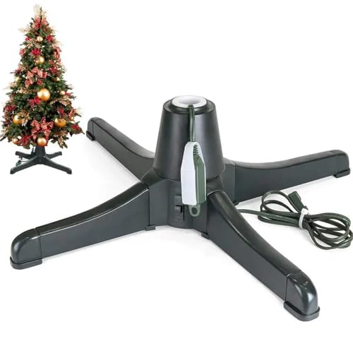 Weihnachtsbaumständer, 360° drehbar, elektrisch, drehbar, für 2,3 m Bäume, bis zu 36,3 kg, verstellbar, leiser Betrieb, Urlaubsdekor-Organizer