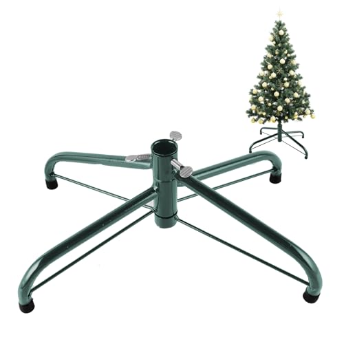 Bubuny Faltbarer 35cm, Weihnacht Metall ständer mit Gummifüße Schrauben, Gross Stabiler Outdoor Indoor Weihnachten Dekoration Weihnachtsschmuck, Grün