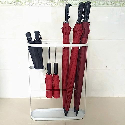 GUIXAN Schirmständer Rack Sonnenschirmhalter Schirmständer Eisen Schirmständer Haushaltsschirmständer Schirmeimer Bodenschirmeimer Aufbewahrungseimer Schirmständer Schwarz Weiß