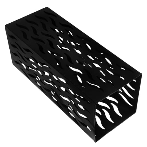 SHINEOFI Schirmständer Metall Quadratisch mit Regenschutz und Aufbewahrungsbox Freistehend für Eingangsbereich und Wohnzimmer Vielseitiger Schirmkorb Schwarz