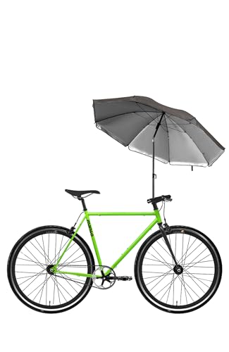 4smile Sonnenschirm fahrrad - UV50+ Sonnenschirm fahrrad + Sonnenschirmhalter fahrradgeländer + Sonnenschirm-Schutzhülle fahrrad in Taupe