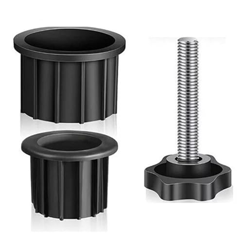 Frypay Universal Schirmrohr Edelstahl mit Schirmrohrschutz | Sonnenschirmrohr für Sonnenschirmständer Granit-/Betonsockel mit Reduzierringen | Schirmrohrdurchmesser