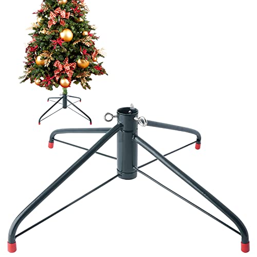 EZYDECOR 55,1 großer Weihnachtsbaumständer für künstliche Bäume, Metall Weihnachtsbaumsock el, Ersatz (55,1, grün3 + 4 W)