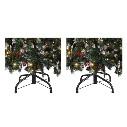 DOITOOL 2st Weihnachtsbaumbasis Kleiner Weihnachtsbaumständer Ersatz Eines Künstlichen Baumständers Weihnachtsbaumbeine 3ft Weihnachtsbaum Stand Metall Christbaumzubehör Schwer Rotieren