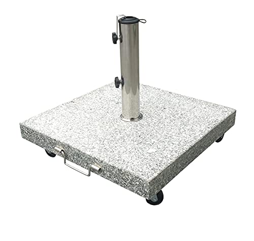 40 kg Granit Schirmständer mit XXL Rollen einzeln feststellbar