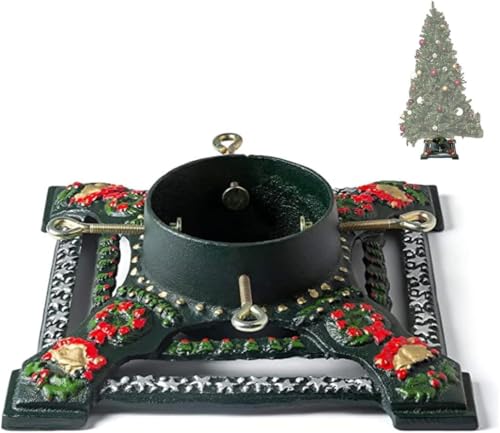 Ventray Weihnachtsbaumständer mit Wasserspeicher, klassisch, robust, universal, für echte Bäume (quadratische Sterne)