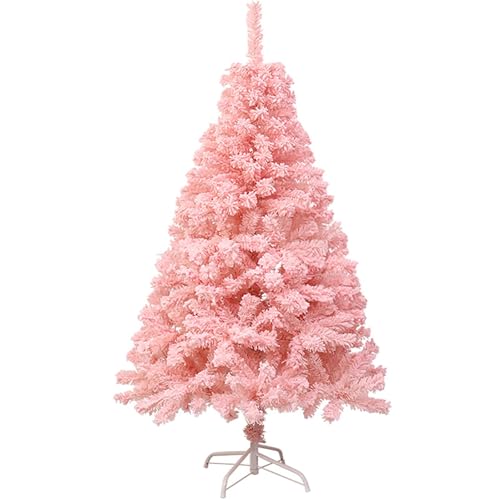 Großer rosa Weihnachtsbaum künstlicher beflockter Weihnachtsbaum für die Tischplatte 180 cm dünner künstlicher Baum für den Schreibtisch Innen Deko Weihnachtsdekoration für den Innenbereich.