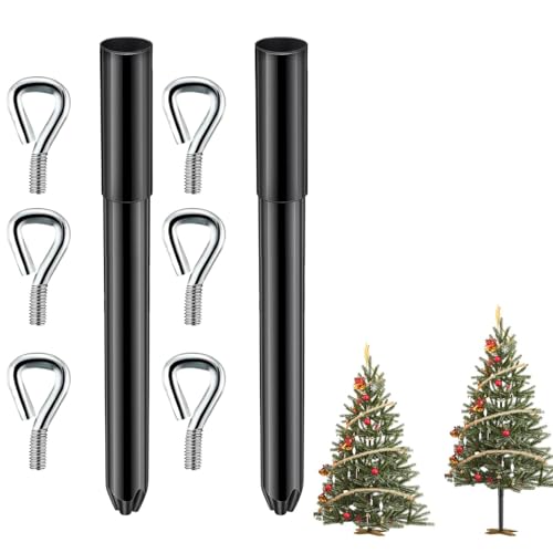 Weihnachtsbaumständer - 2 Packs Christbaum Höhenverlängerung, 37.5cm Stabile Metall Baumständerplattform mit 3 Befestigungsschrauben, Ständerplattform Christbaum Aufstellen, für ø1.3-3.2cm Baumstangen