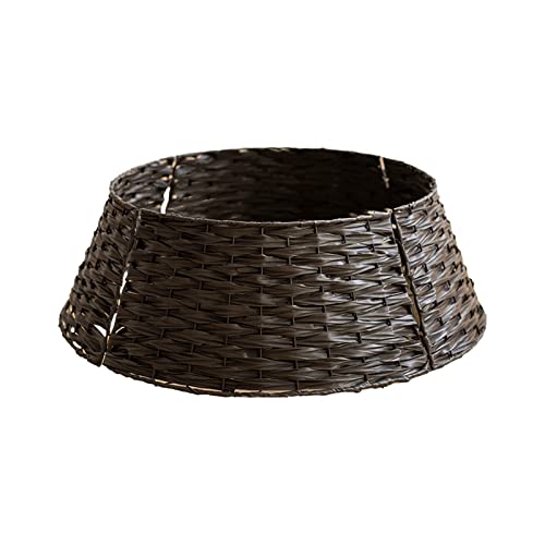 Srliya Runder Weihnachtsbaum-Rock, Rattan-Korb-Bodenabdeckun g, Weihnachtsbaum-Rock, Korb-Weihnachtsbaum-Stamm -Ständer-Abdeckung, Weihnachtsdekoration, Ordentliche Weihnachtsdekoration,
