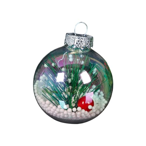 Transparente Kugeln, hohl, für Weihnachtsbaum, Decke, Anhänger, Tafelaufsatz, Weihnachtsdekoration, festliche Ornamente, Weihnachtsbaumschmuck, 10 Stück