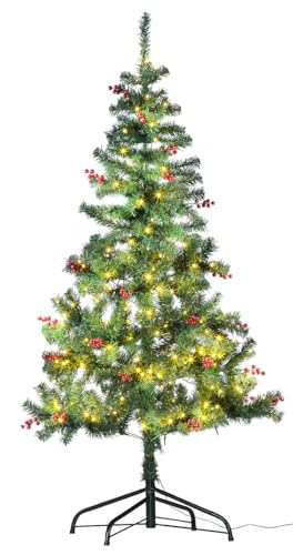 infactory Tannenbaum: Weihnachtsbaum mit roten Beeren, 180 cm, Versandrückläufer (Weihnachtsdeko)