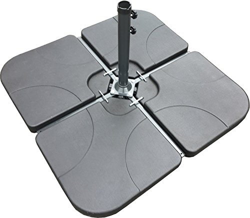 AIRWAVE EX20006 Banana Sonnenschirmständer, mit Sand oder Wasser befüllbar, Schwarz, 4 Stück