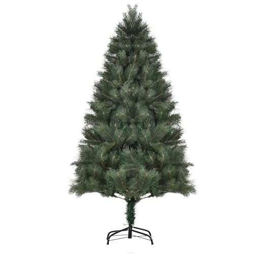 HOMCOM Künstlicher Weihnachtsbaum 180 cm künstlich Tannenbaum mit 375 Spitzen Christbaum Weihnachtsdeko inkl. Metallständer für drinnen