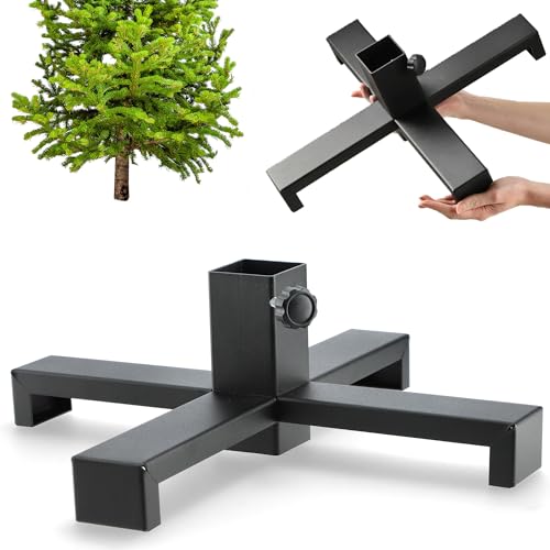 KADAX Universeller Weihnachtsbaumständer, Weihnachtsbaumhalter, Weihnachtsbaum Standfuß, Tannenbaumständer, Christbaumständer, Baumständer (47,5x47,5cm ver2)