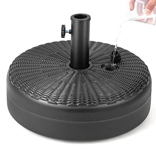 KOMFOTTEU Sonnenschirmständer befüllbar mit Wasser oder Sand, Schirmständer für Schirmstöcke von 38/48 mm, Sonnenschirmfuß mit Griff, Marktschirmständer für Garten, Terrasse, Strand (Modell 1)