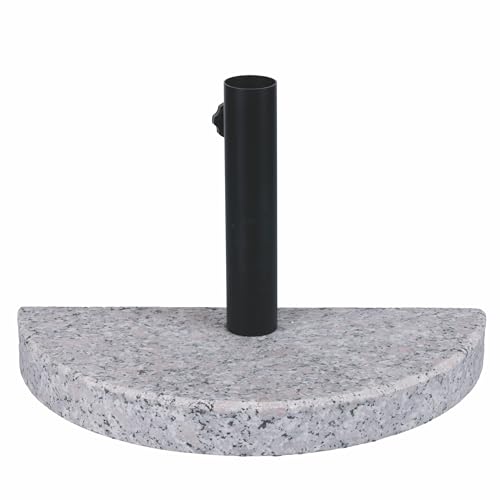 Esté Sonnenschirmständer zur Wandmontage, halbrund, Granit und Eisen