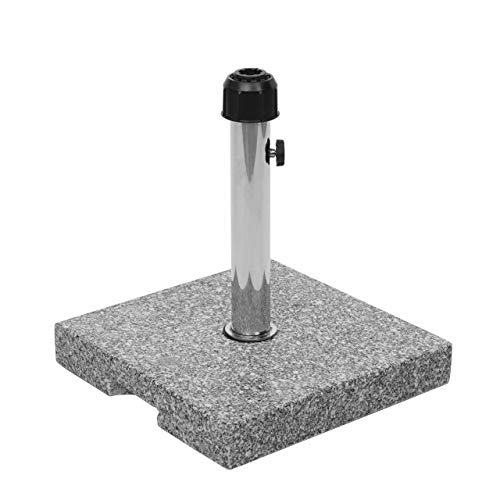 Mendler Sonnenschirmständer HWC-F92, Schirmständer Schirmhalter, Granit - 23kg eckig grau