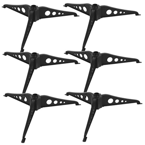 AKOOSY 6 Stück Praktischer Weihnachtsbaumständer aus Kunststoff Stabiles Design mit Dreibein Glatte Oberfläche Schwarzgrün für Mini Weihnachtsbäume und Deko Einfach zu Montieren und