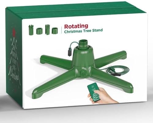 Springlift Drehbarer Weihnachtsbaumständer, 2,3 m 40,8 kg künstlicher Baum, langlebige 3 Lichtausgänge 625 Watt Leistung   Grün