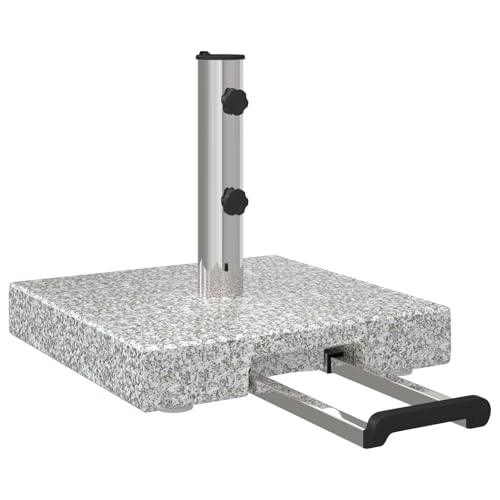 vidaXL Markisenständer mit Rollen Grau Granit 29 kg Quadratisch