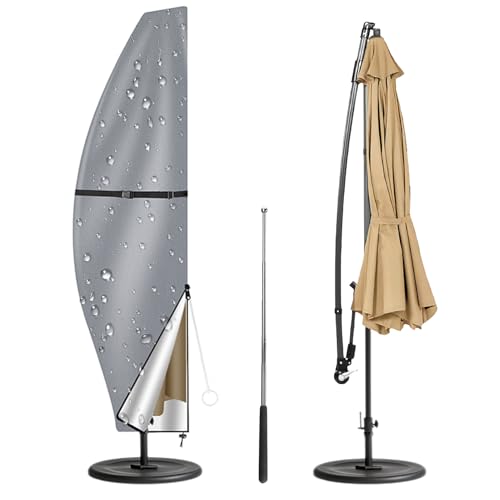 MI CASA Sonnenschirm Schutzhülle, Sonnenschirmhülle Schutzhülle für Sonnenschirm 2 bis 4 M, Ampelschirm Schutzhülle Ampelschirm Hülle Gartenschirm Abdeckung, Wasserdiht und UV-Anti (280x30x81/46cm)